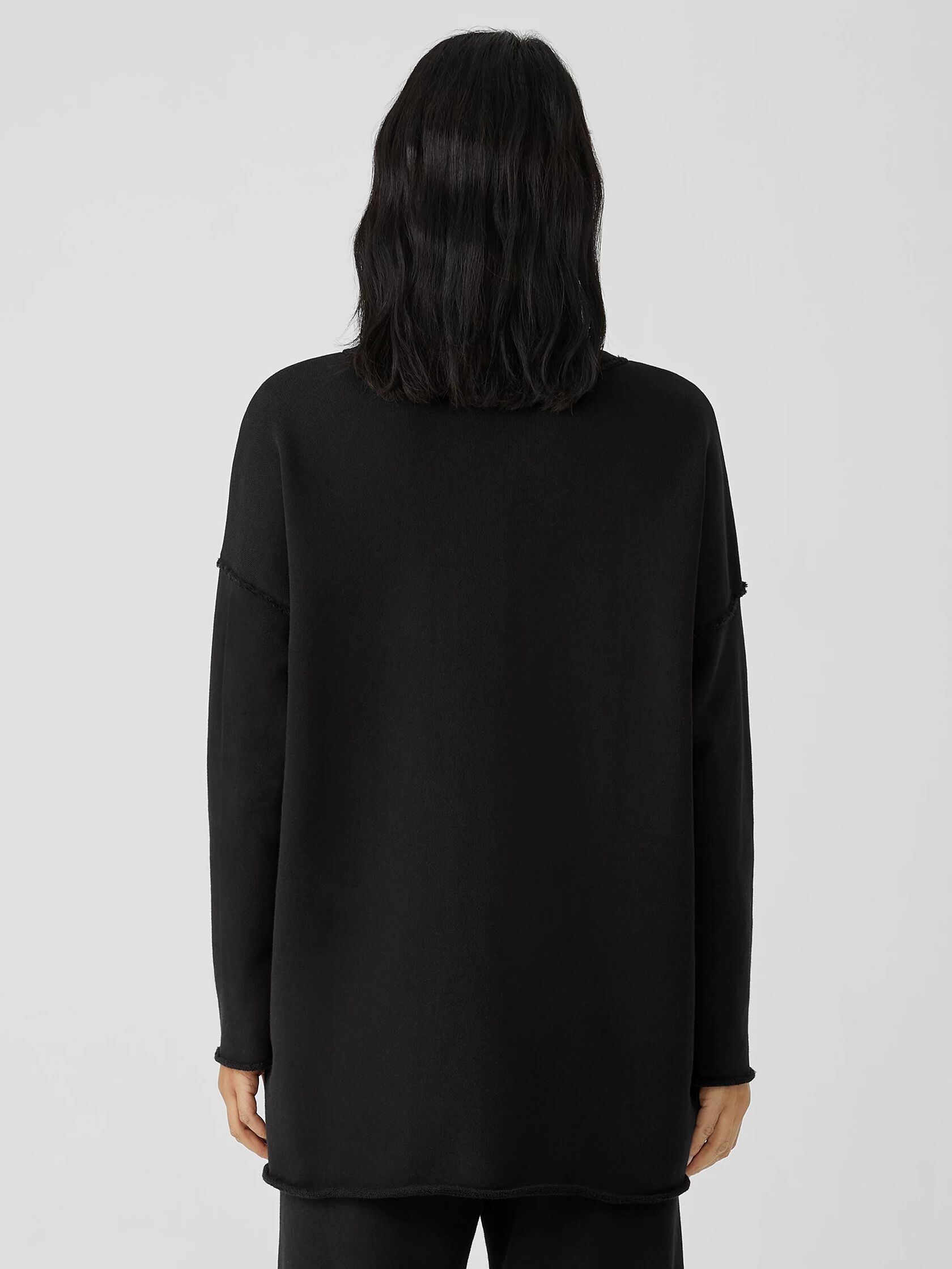 Organic Cotton French Terry Crew Neck Top