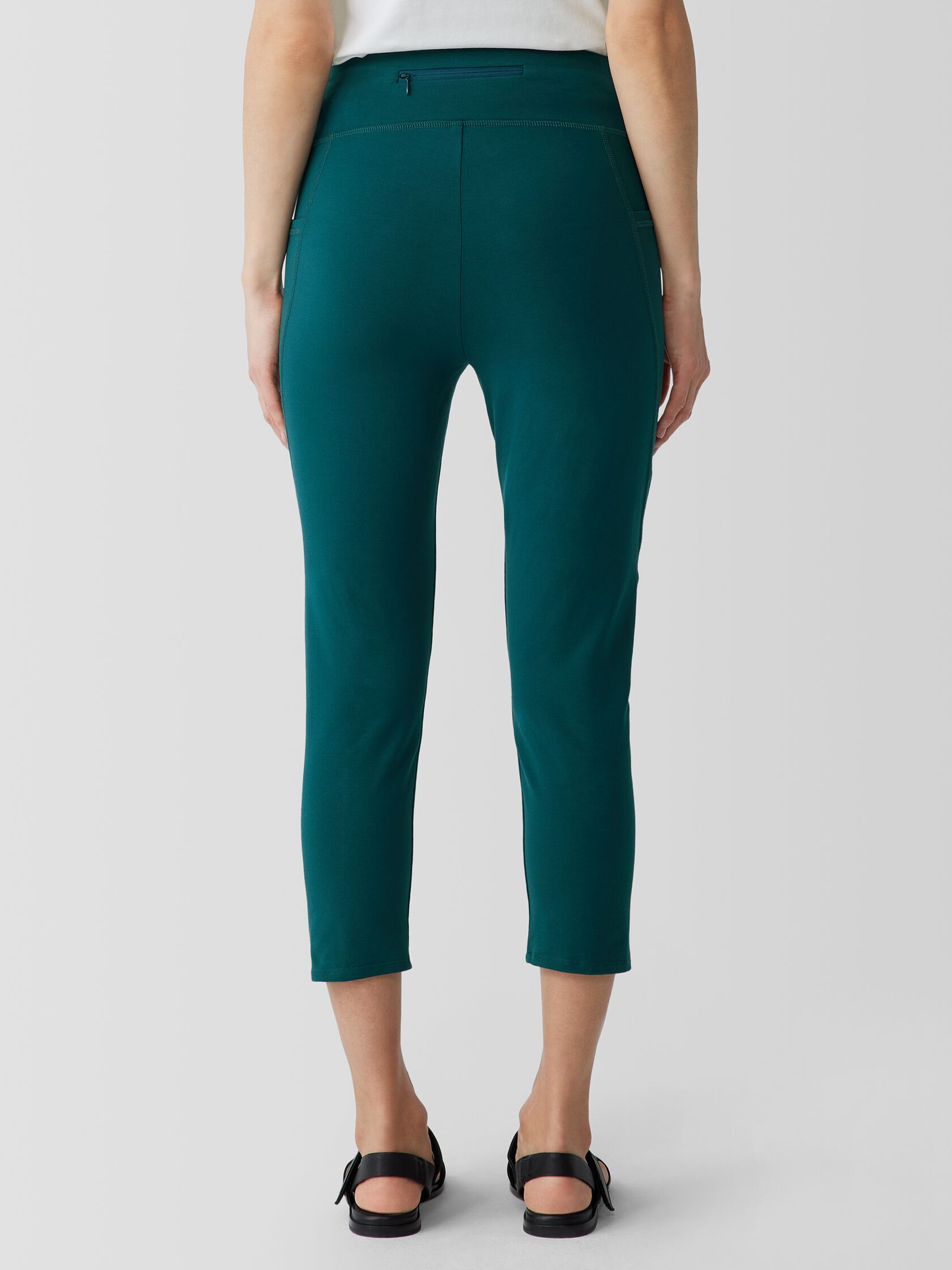 Pima Cotton Stretch Jersey Capri&nbsp;Leggings