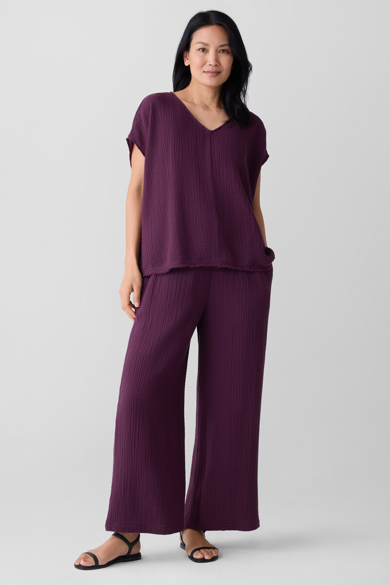Organic Cotton Lofty Gauze Wide-Leg Pant Organic Cotton Lofty Gauze Wide-Leg Pant