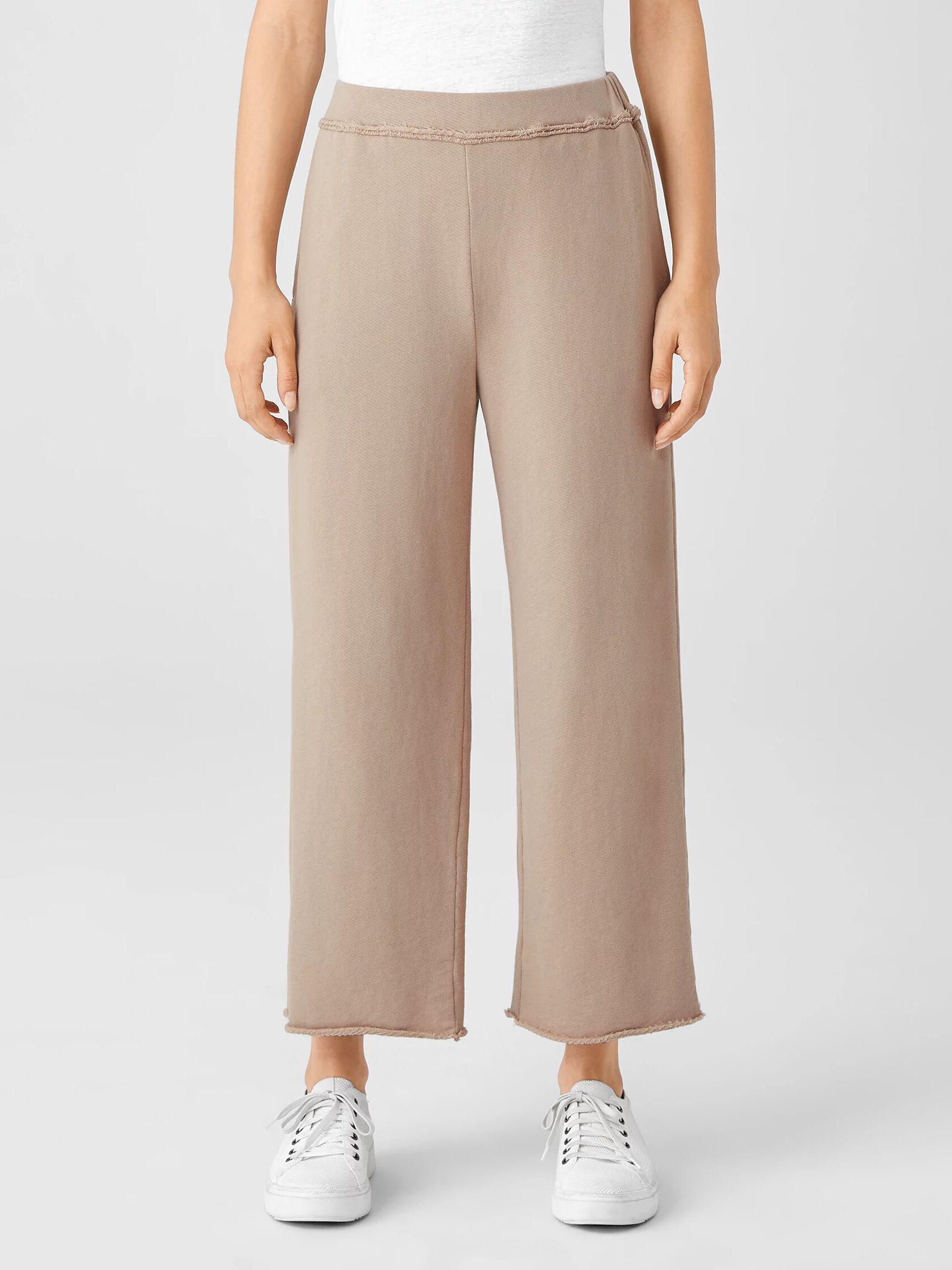 Lightweight Organic Cotton Terry Straight Pant