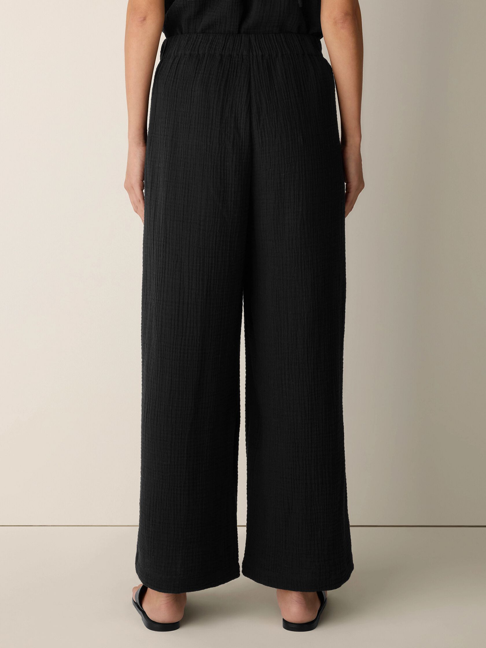Organic Cotton Lofty Gauze Wide-Leg Pant