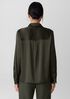 Stretch Silk Charmeuse Classic Collar Shirt