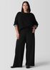 Doubleknit Organic Cotton Stripe Bateau Neck Top