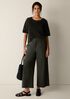 Organic Cotton Pucker Wide-Leg Pant