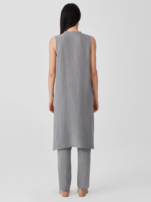 Puckered Organic Linen Long Shirt