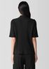 Textured Stretch Rib Mock Neck Top