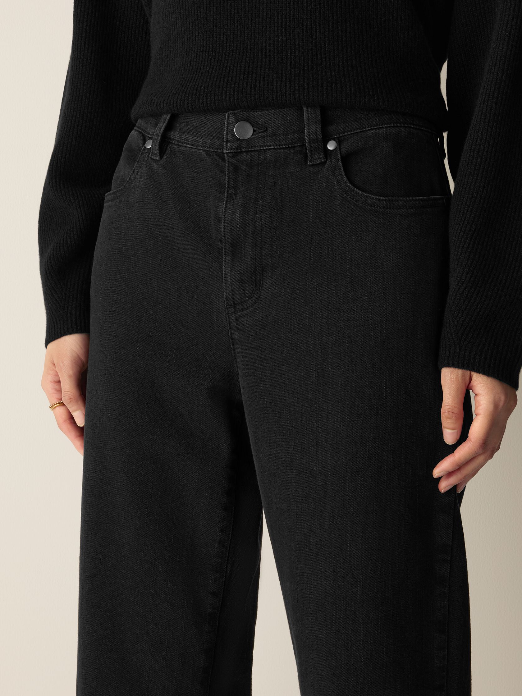 Cotton Stretch Denim Straight Jean