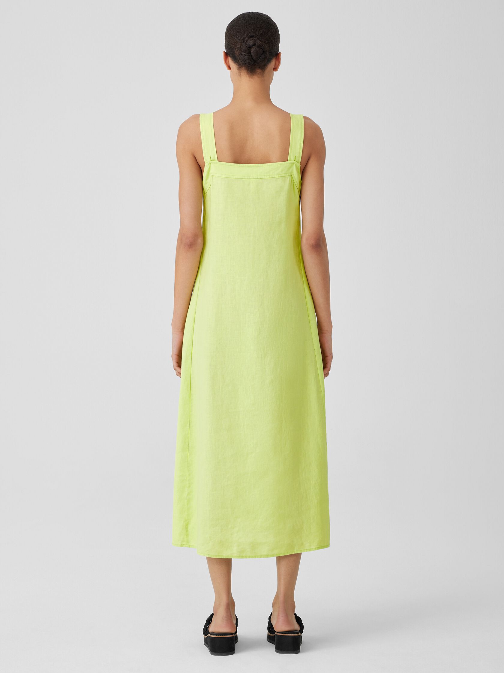 Organic Linen Square Neck Dress