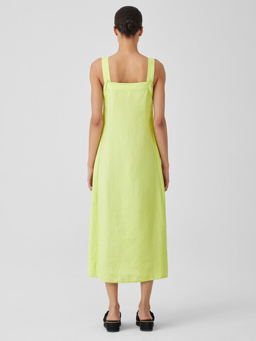 Organic Linen Square Neck Dress