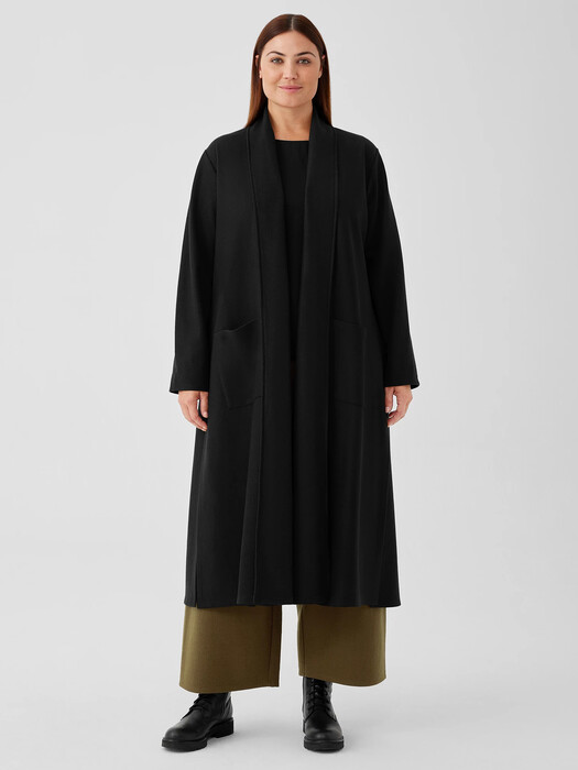 Boiled Wool Jersey High Collar Jacket