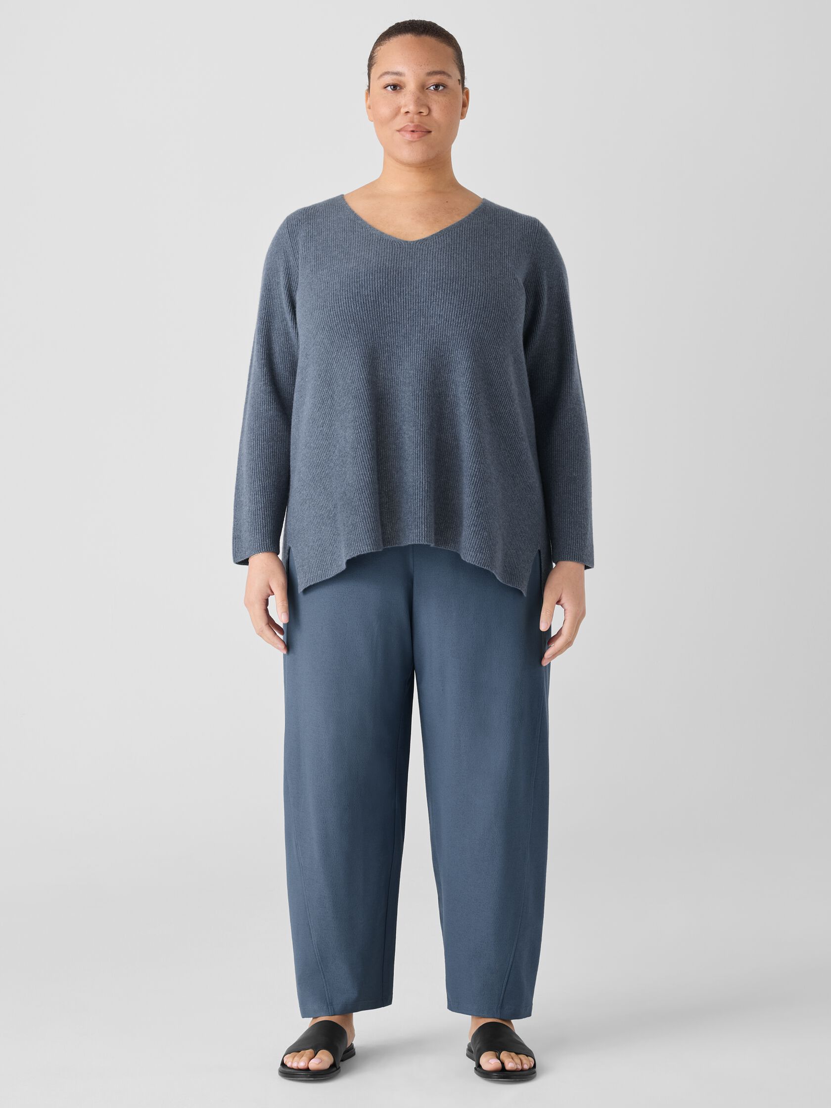 Washable Stretch Crepe Lantern Pant