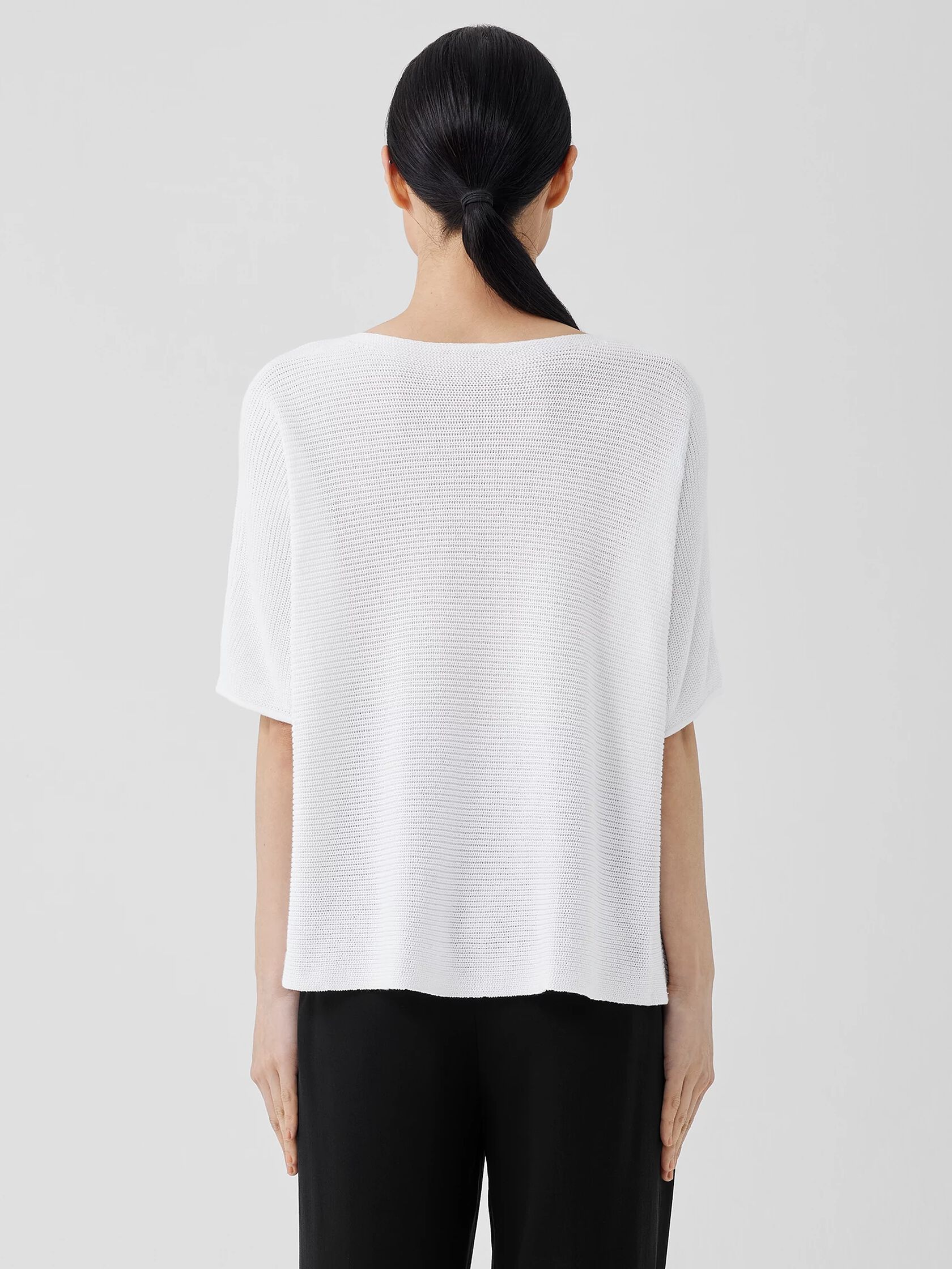 Peruvian Organic Cotton Crepe Bateau Neck Top