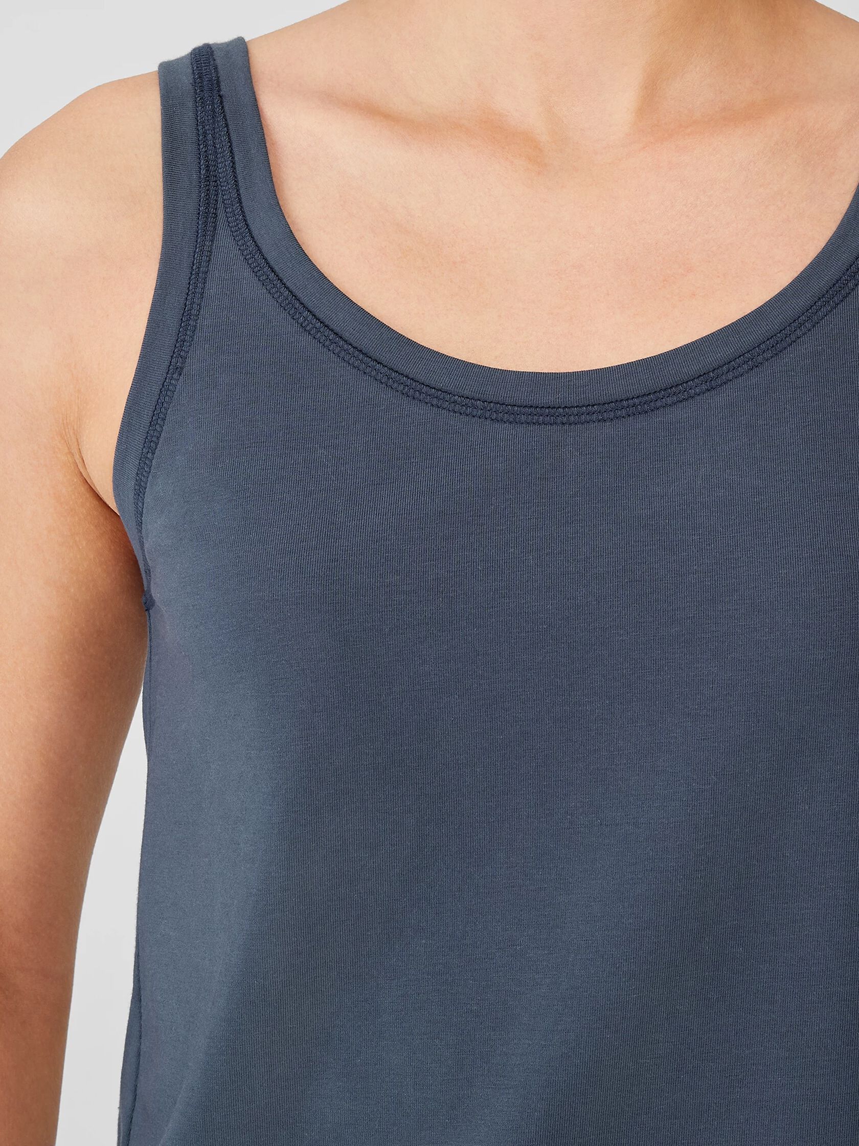 Traceable Cotton Jersey Scoop Neck Tank