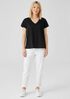 Organic Pima Cotton Jersey V-Neck Tee