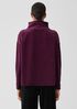 Cotton Velour Funnel Neck Box-Top
