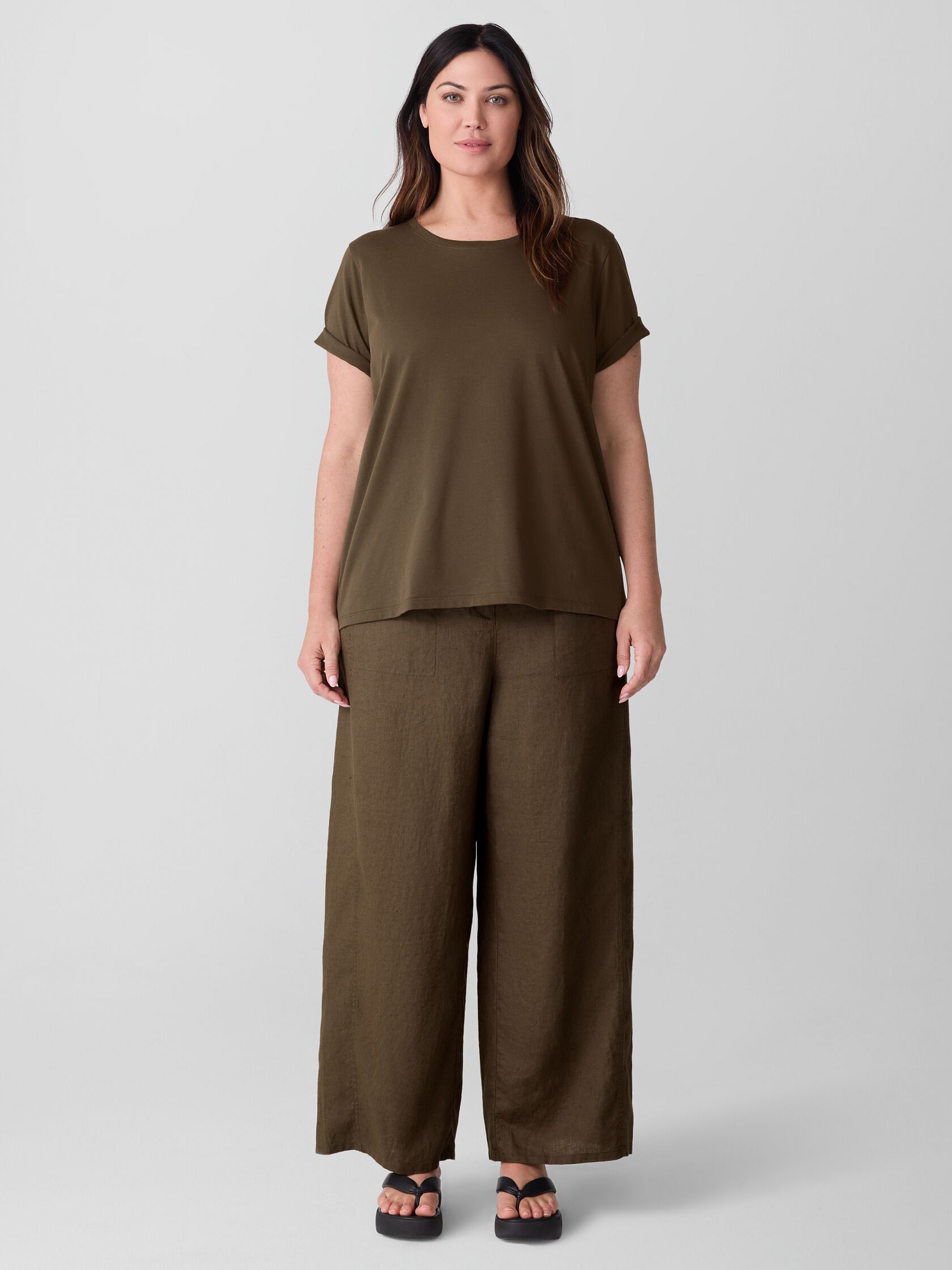 Organic Pima Cotton Jersey Round Neck Tee