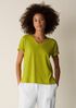 Organic Cotton Slubby Jersey V-Neck Tee