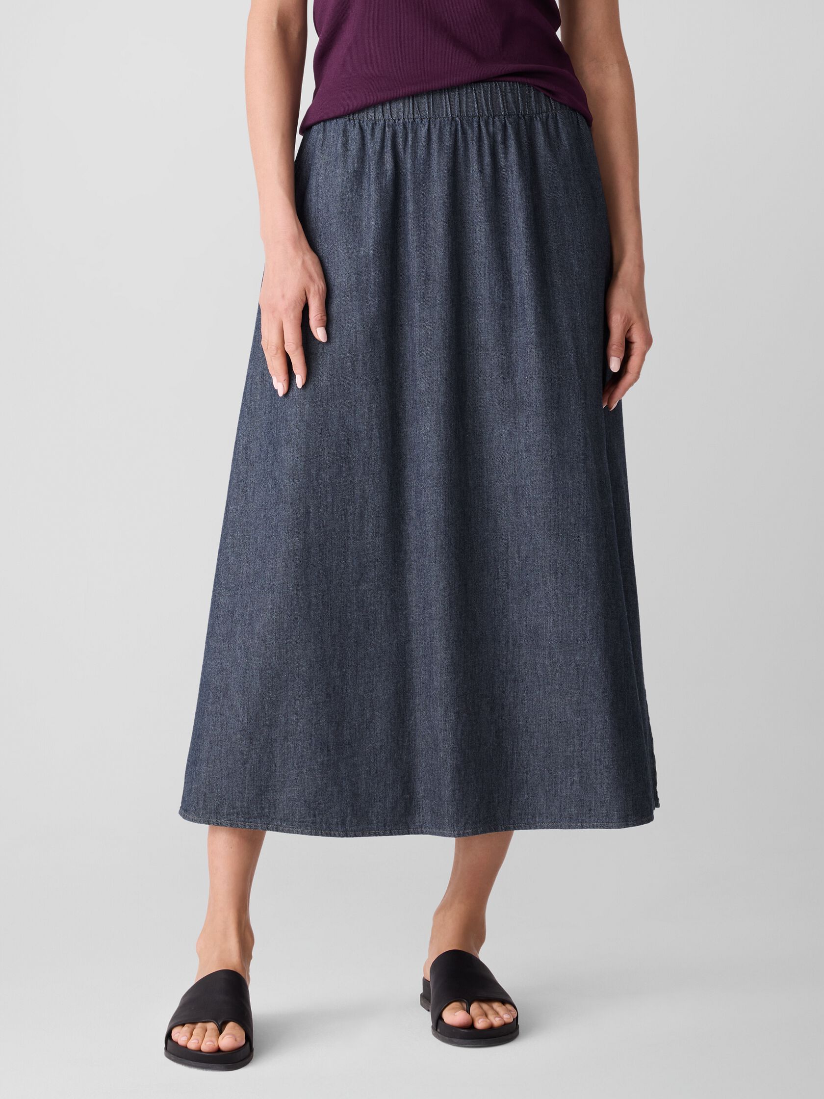 Airy Organic Cotton Twill Pocket Skirt