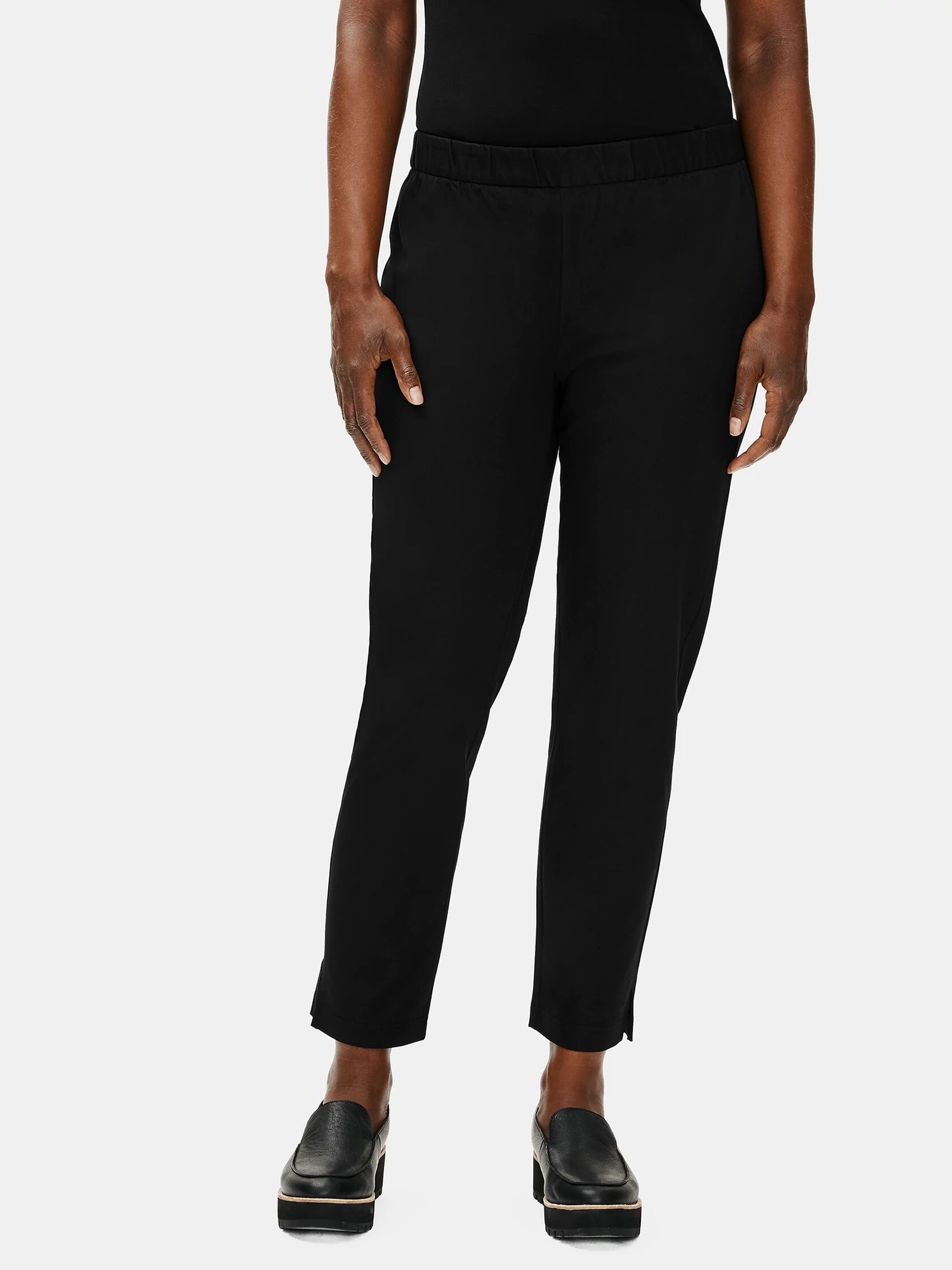 Organic Cotton Twill Slim Ankle Pant