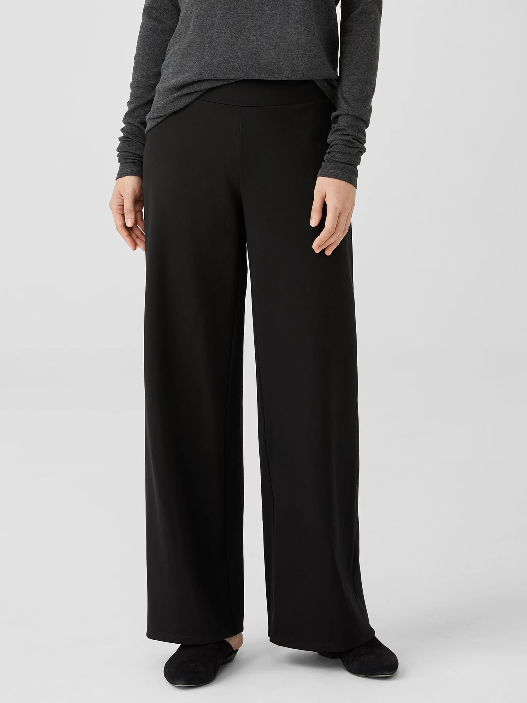 Washable Flex Ponte Wide-Leg Pant