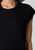 Textured Stretch Rib Round Neck Top