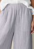 Striped Organic Cotton Gauze Wide-Leg Pant