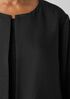 Quilted Silk Round Neck Jacket