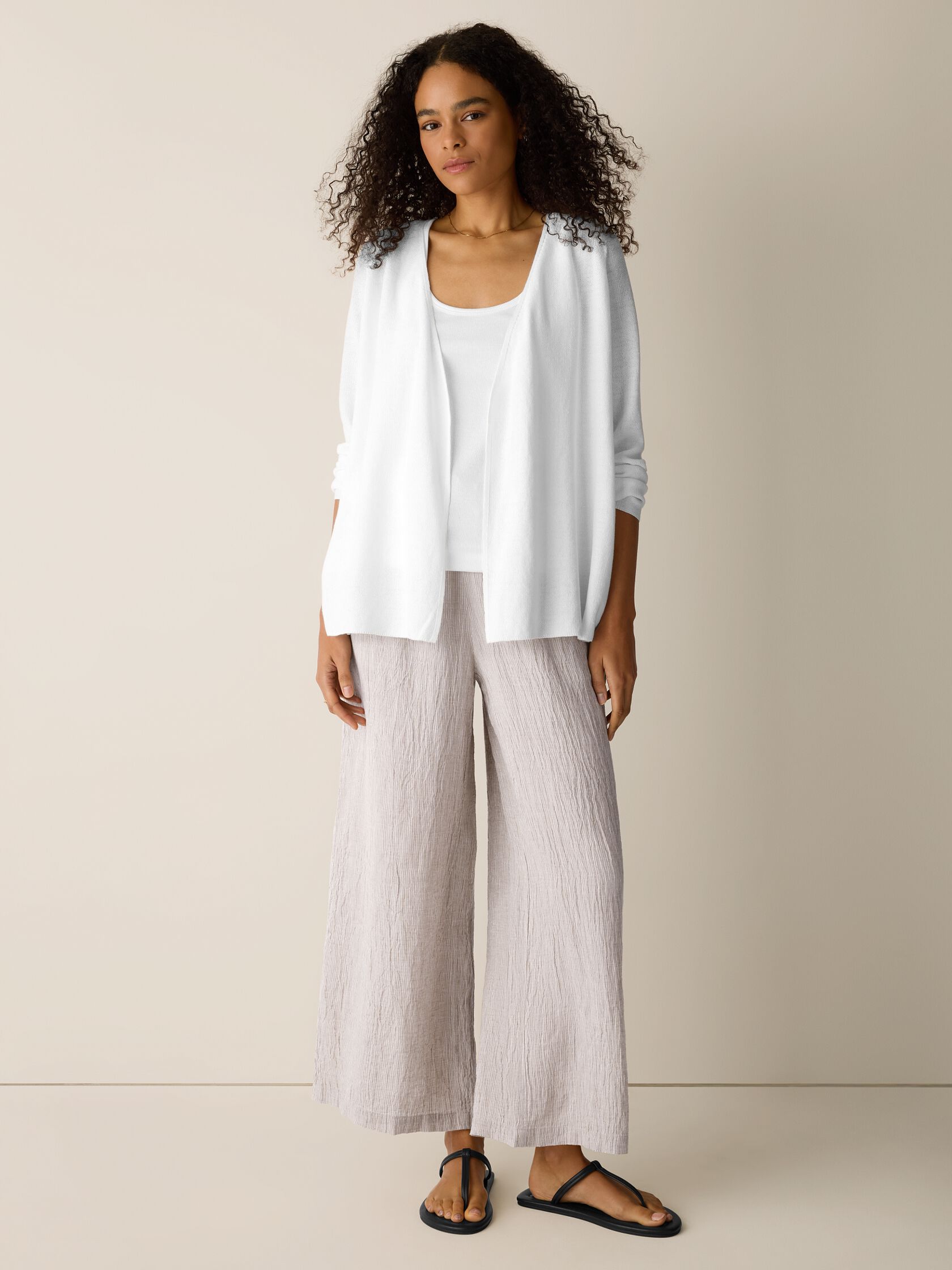 Organic Linen Cotton Wrap Cardigan