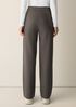 Felted Wool Jersey Full-Length Straight Trouser&nbsp;in Regenerative Wool