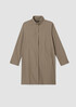 Light Organic Cotton Nylon Stand Collar Coat