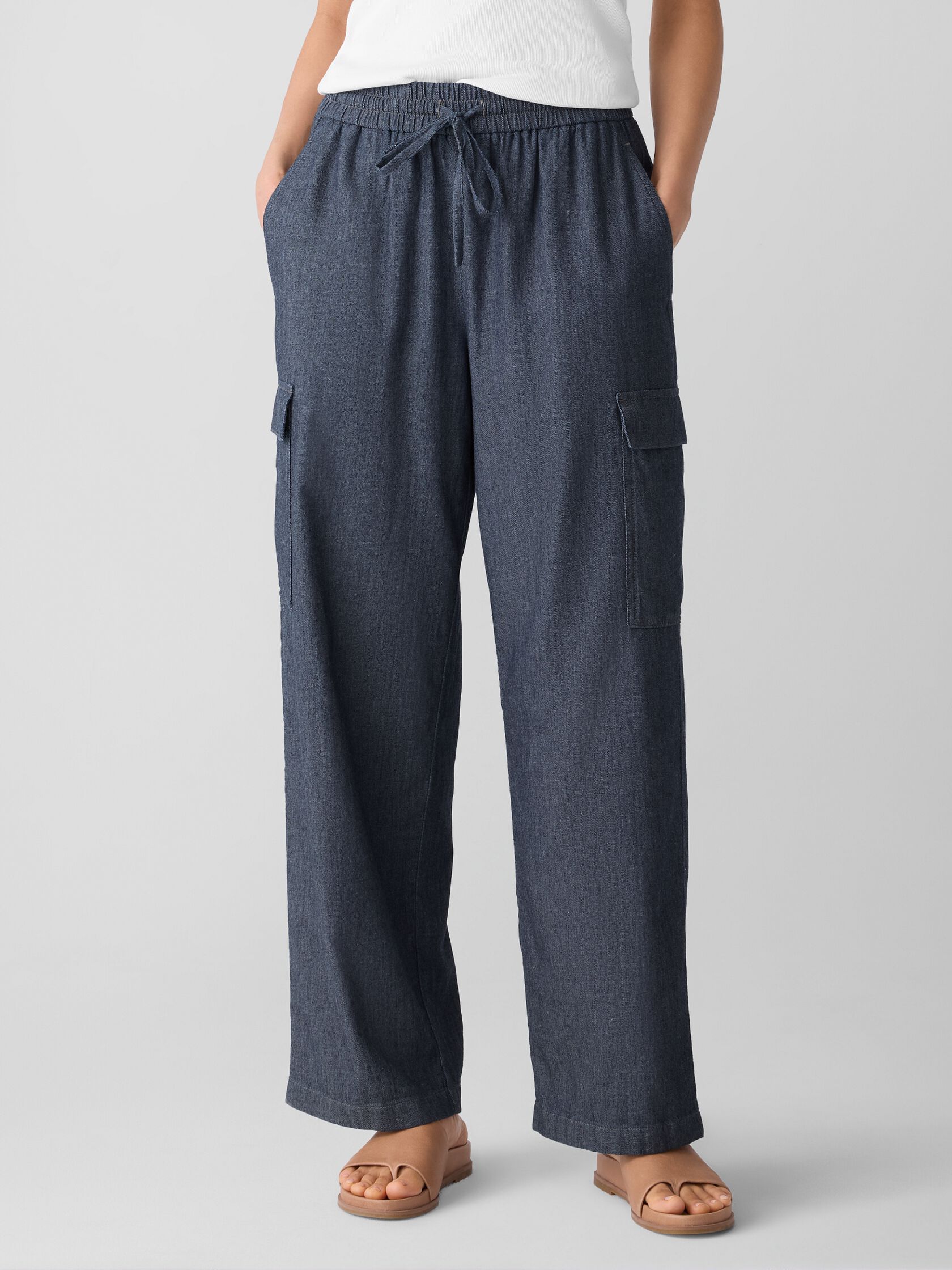 Airy Organic Cotton Twill Cargo Pant