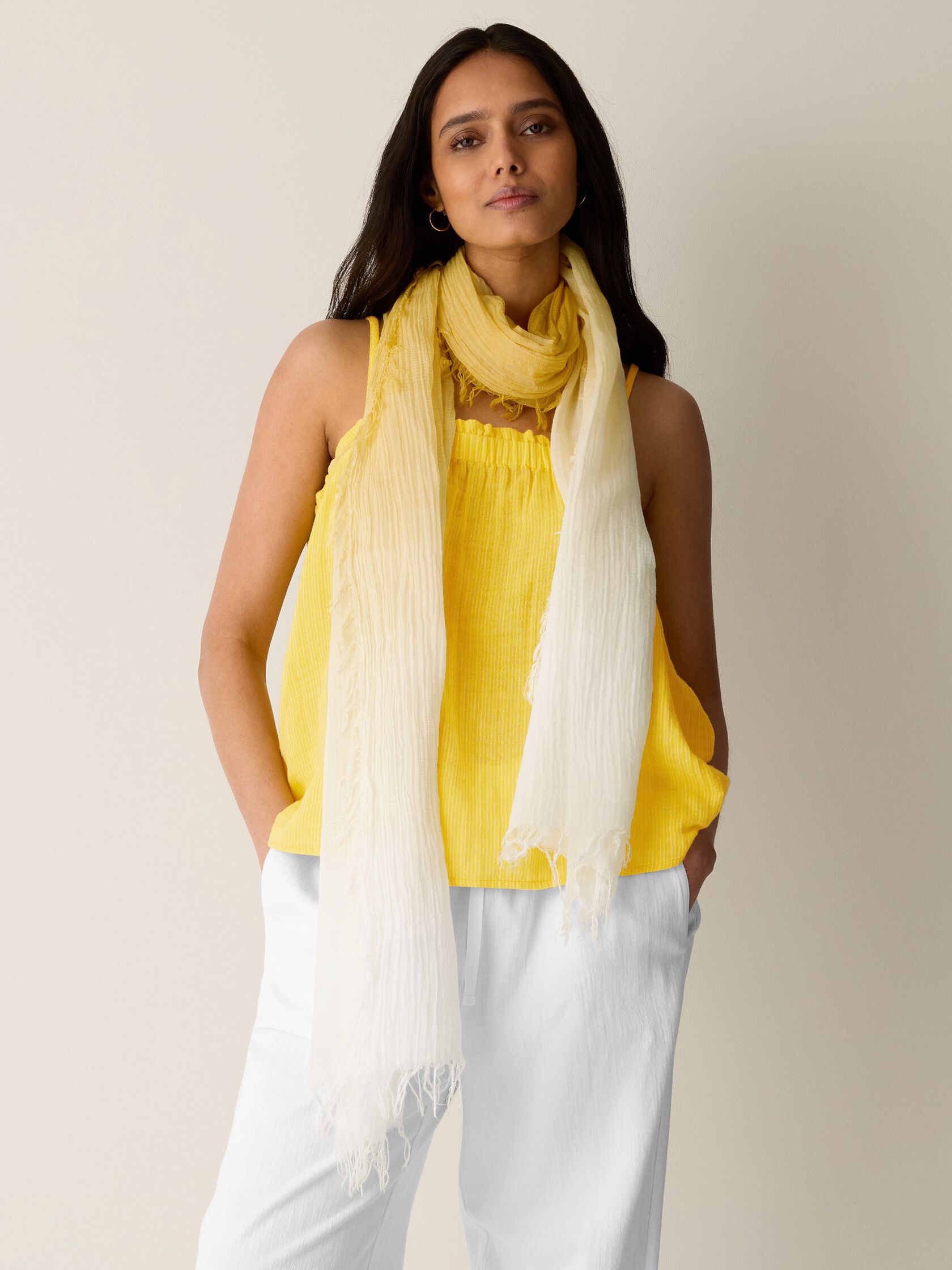 Watercolor Cotton Gauze Scarf