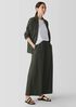 Organic Cotton Ripple Wide-Leg Pant