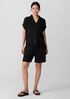 Organic Cotton Lofty Gauze Notch Collar Top