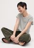 Striped Organic Cotton Slub Crew Neck Tee