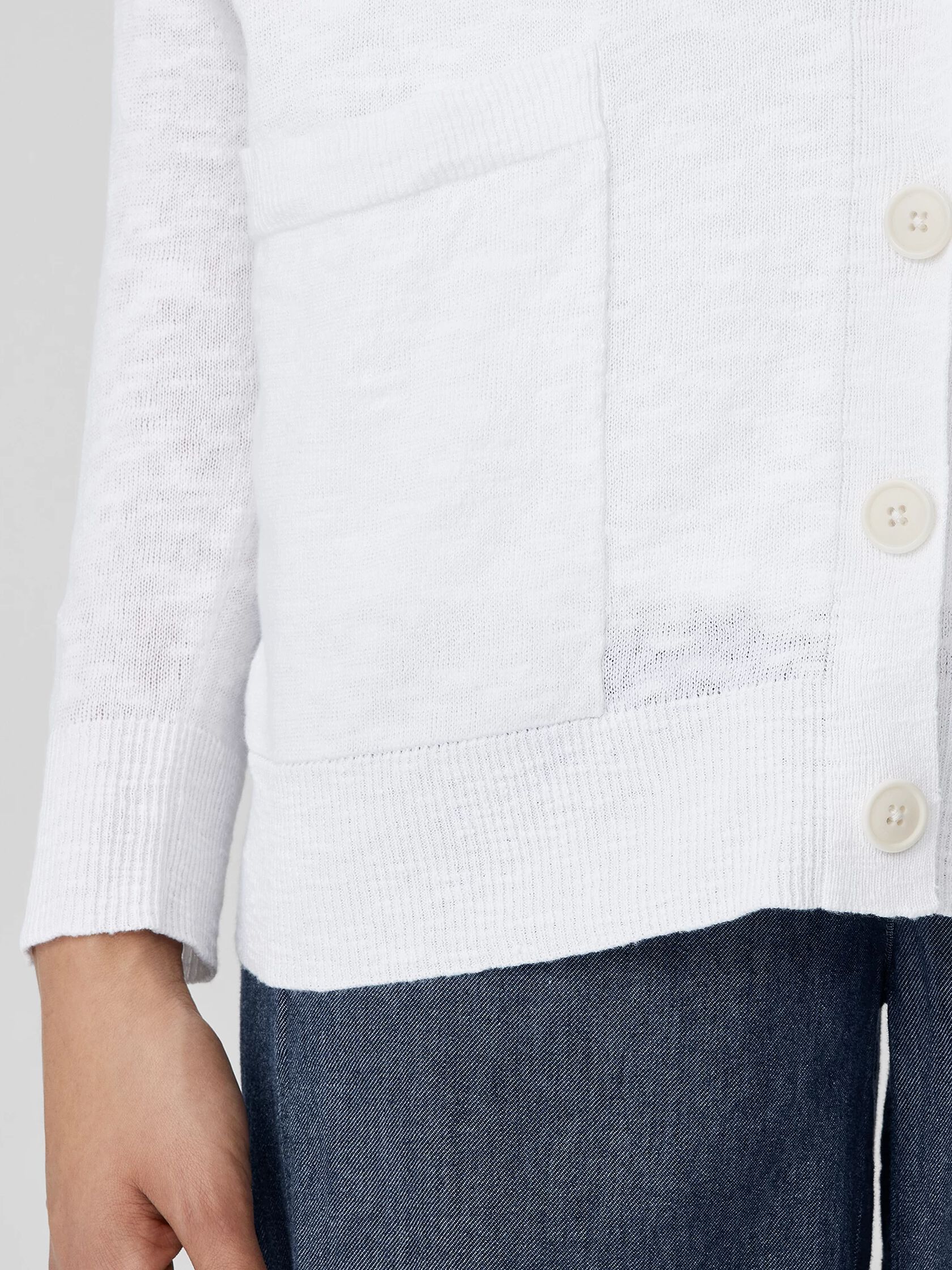 Organic Linen Cotton Slub Cardigan