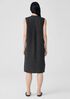 Puckered Organic Linen Sleeveless Dress