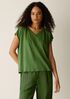 Organic Linen Jersey V-Neck Tee
