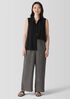 Woven Plissé Wide-Leg Pant