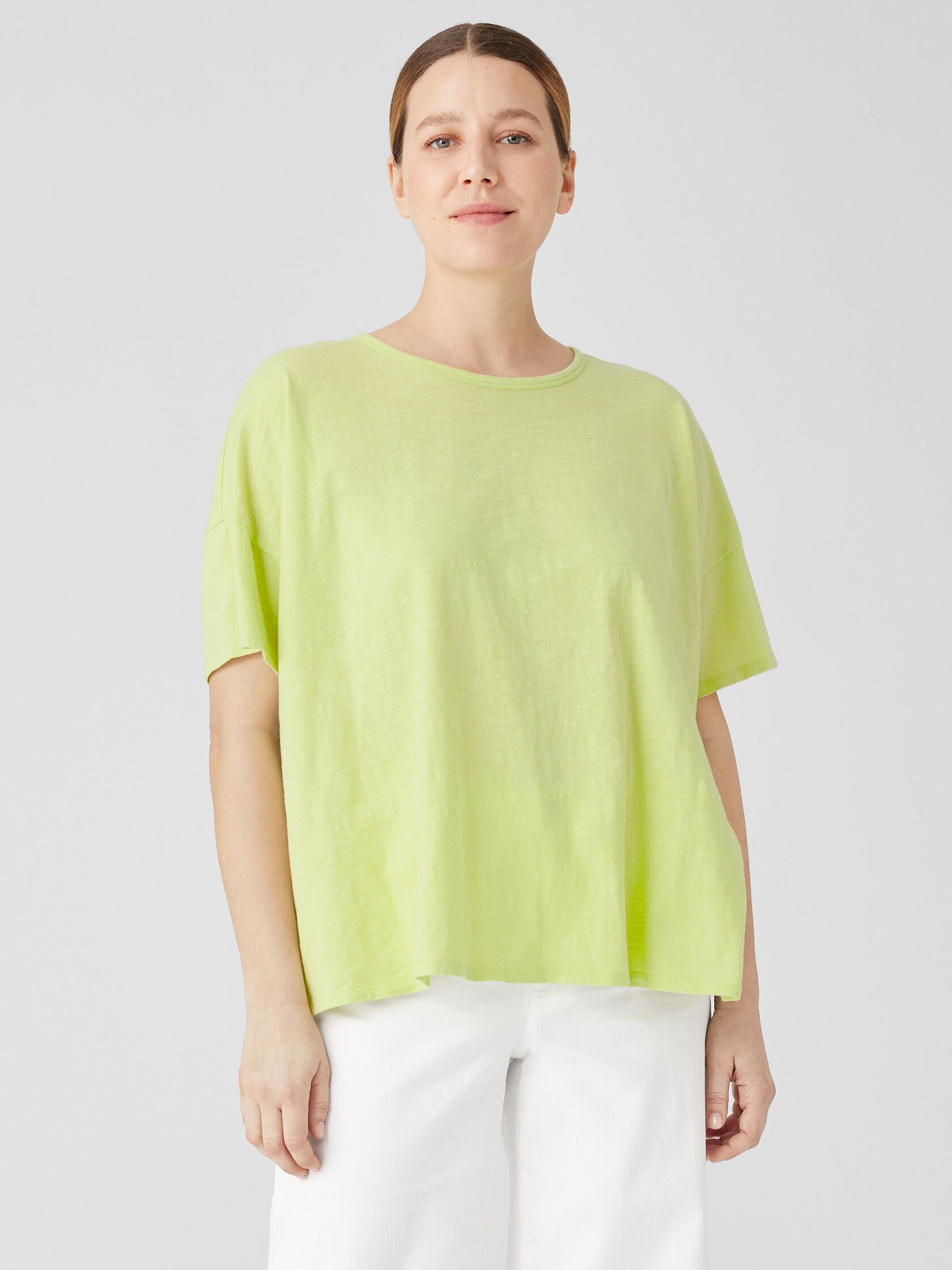 Organic Cotton Slub Crew Neck Tee