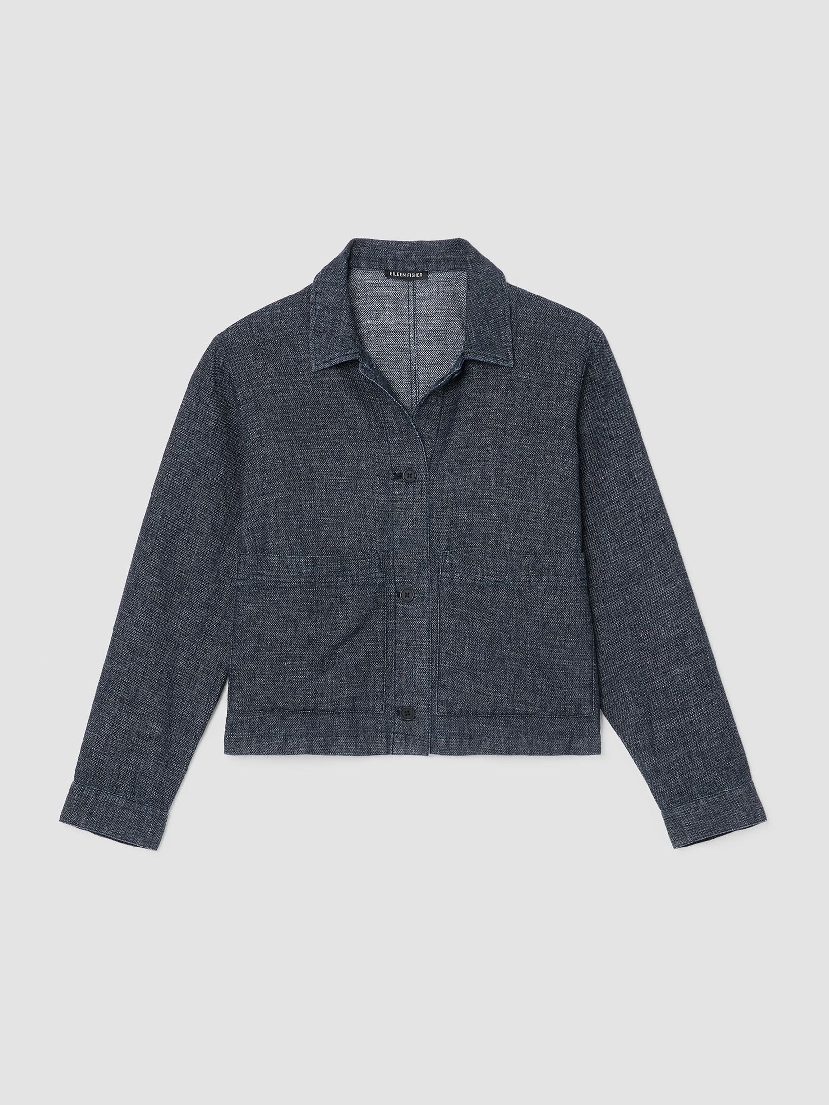 Tweedy Hemp Cotton Classic Collar Jacket