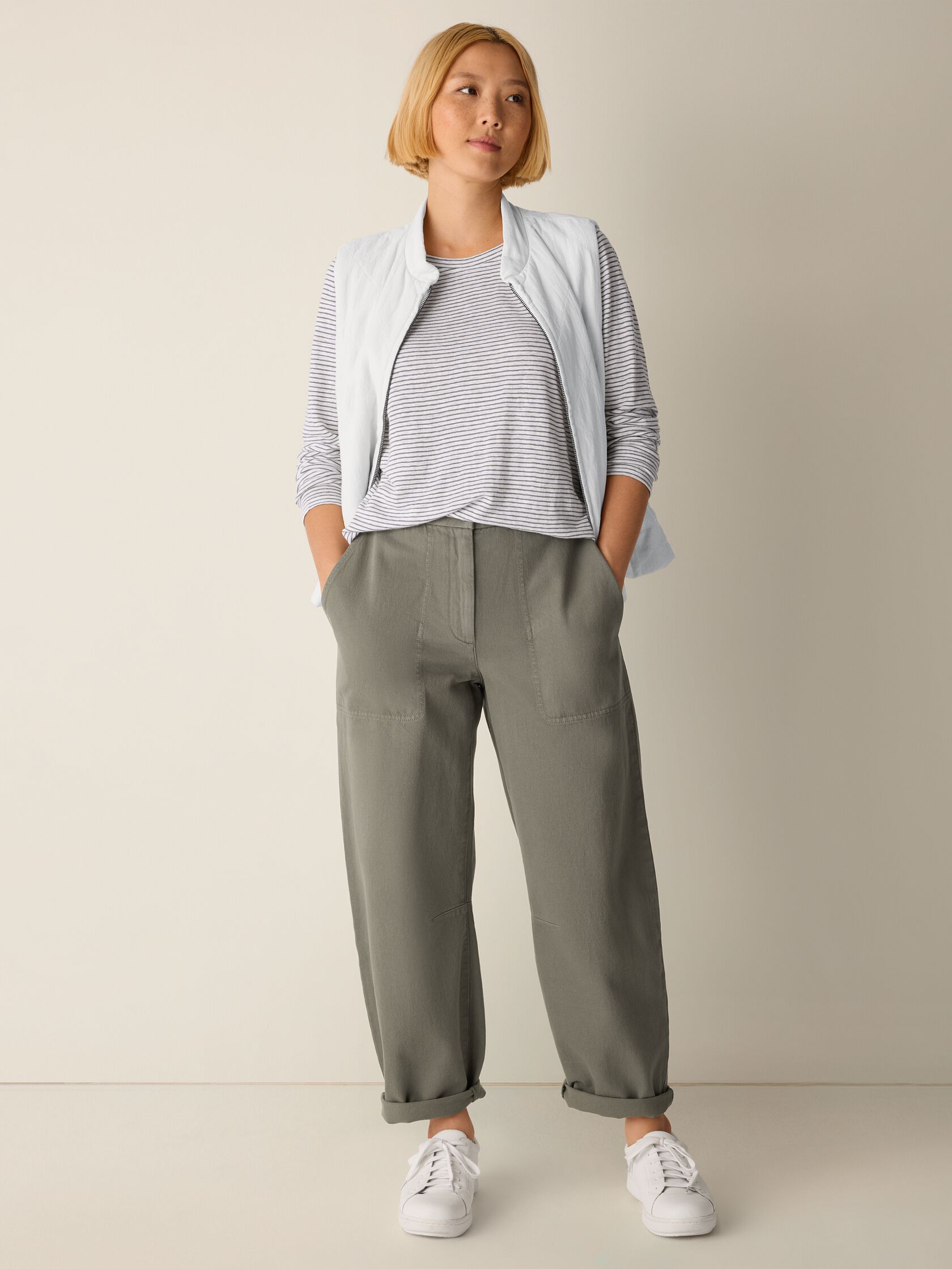 Garment-Dyed Utility Cotton Arch Pant