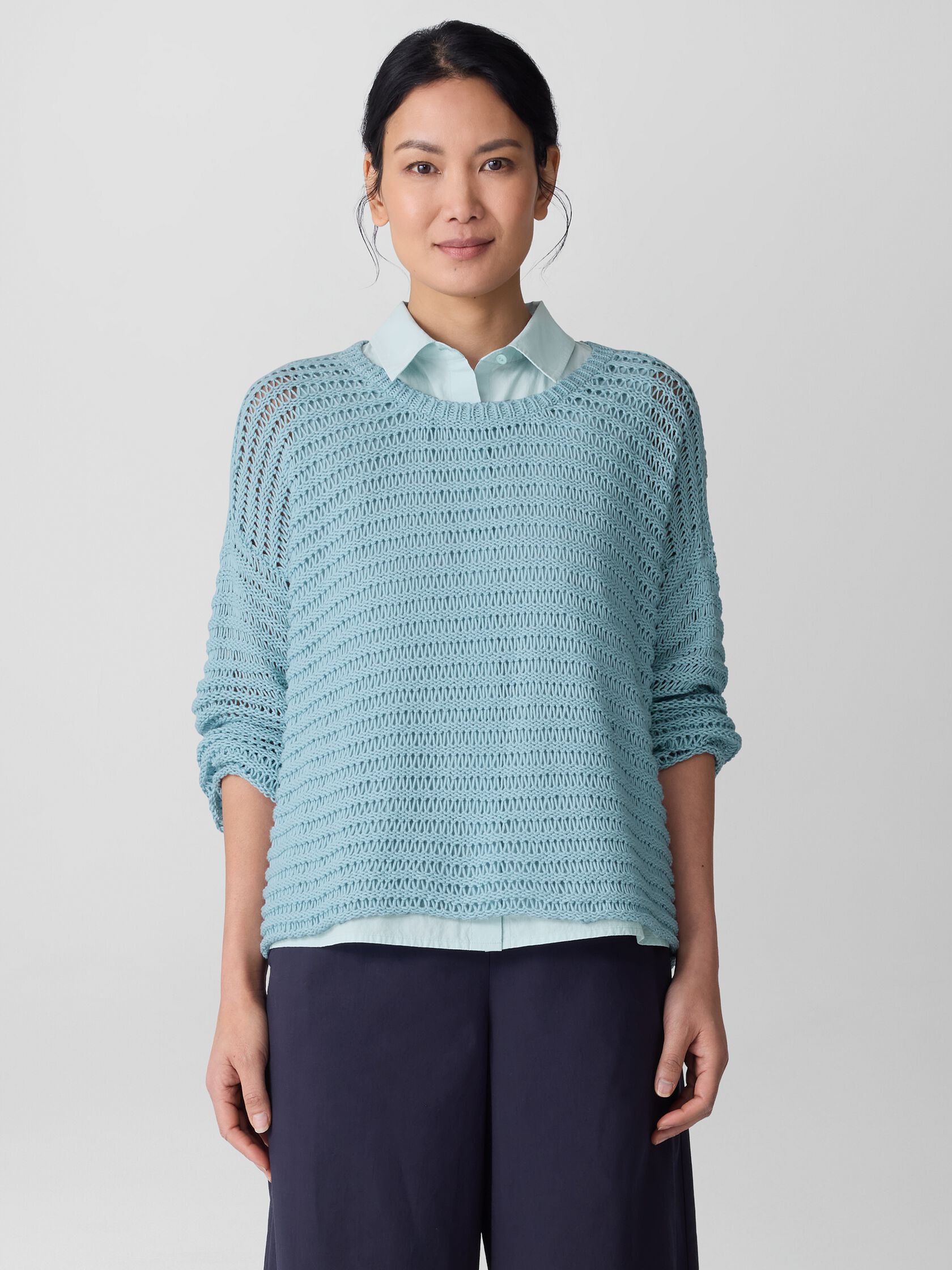 Peruvian Organic Cotton Cord Crew Neck Top