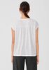 Organic Linen Jersey Shirred-Back Top