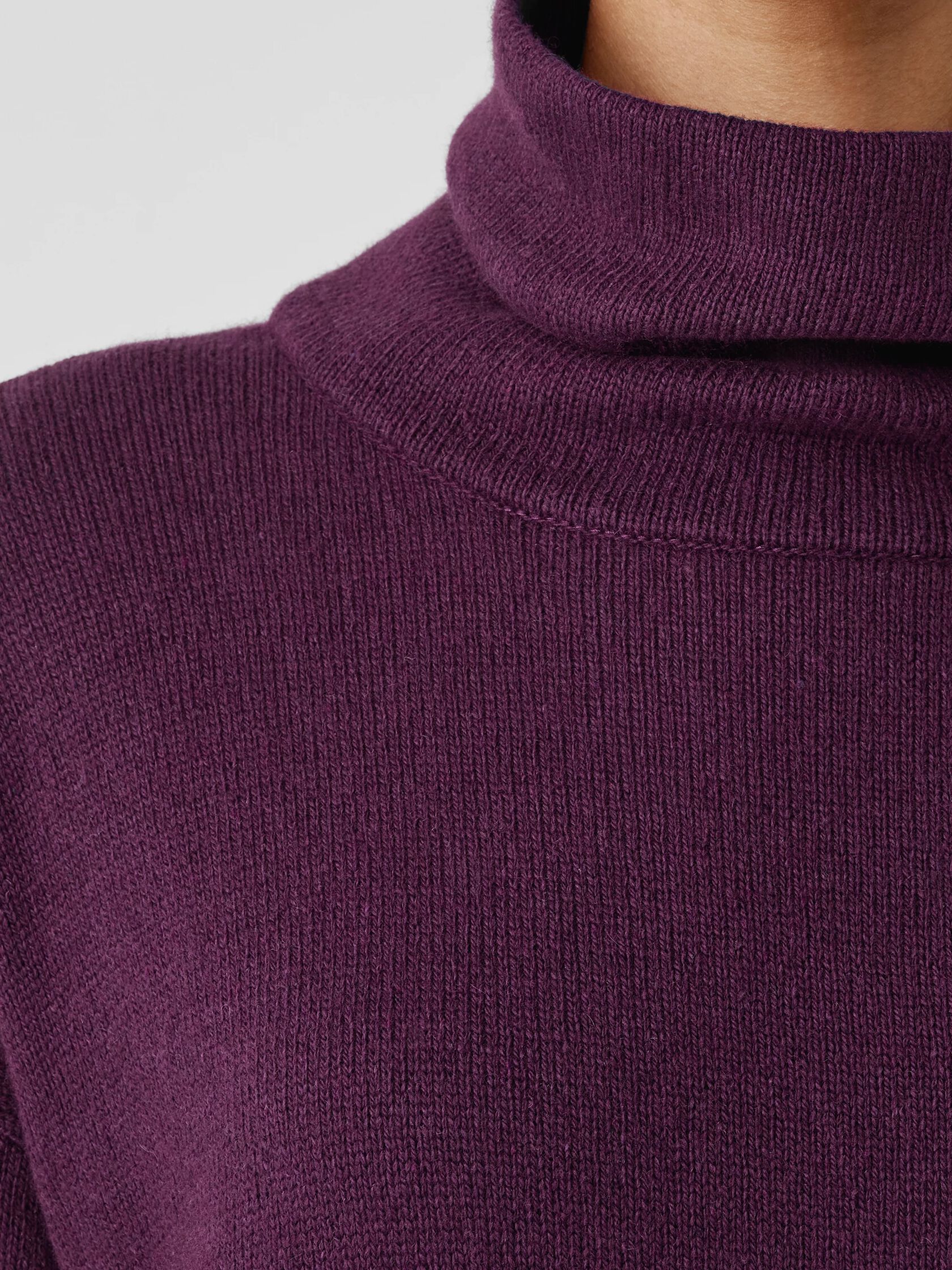 Cotton and Recycled Cashmere Turtleneck Top