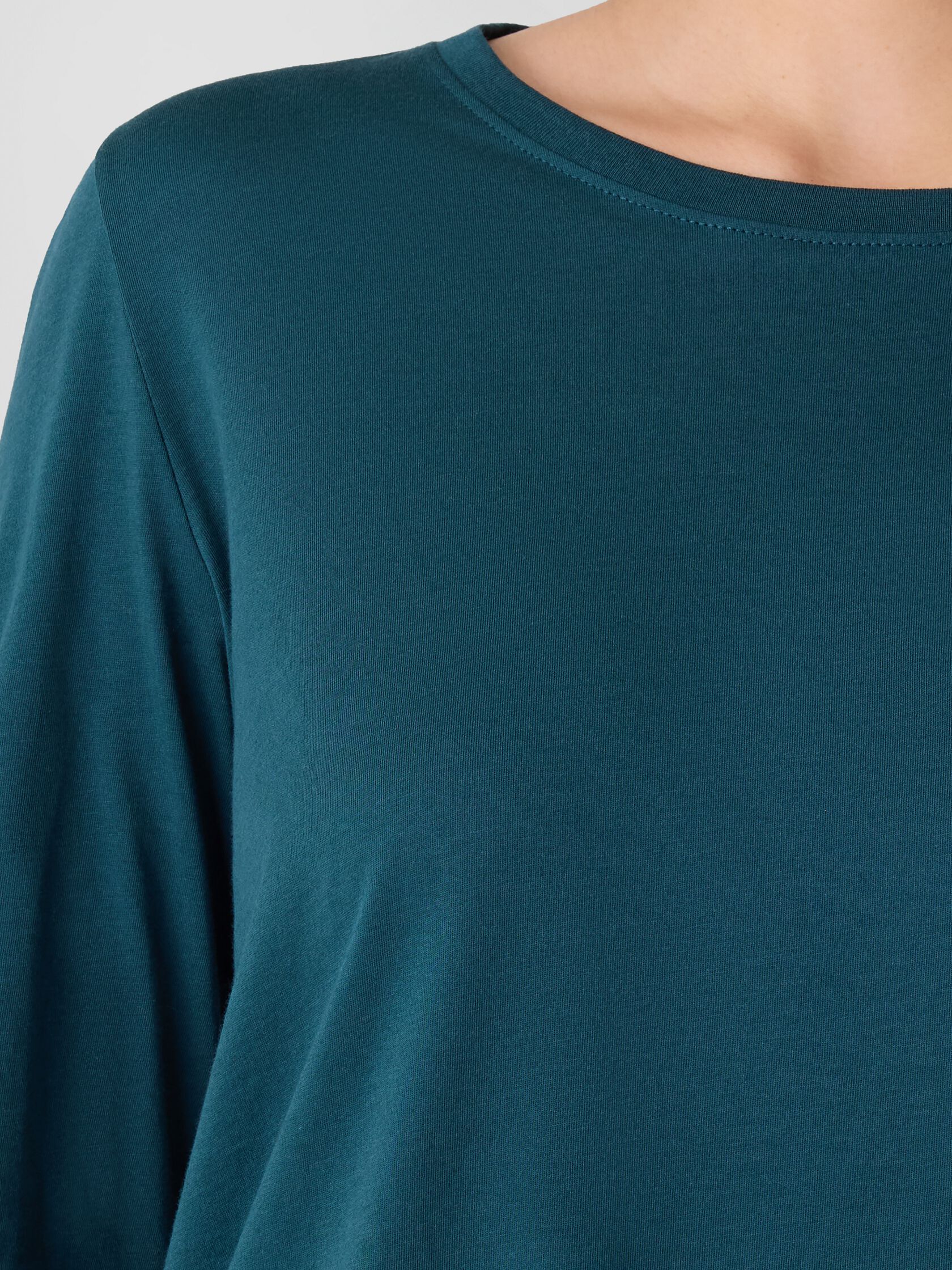 Organic Pima Cotton Jersey 3/4-Sleeve Tee