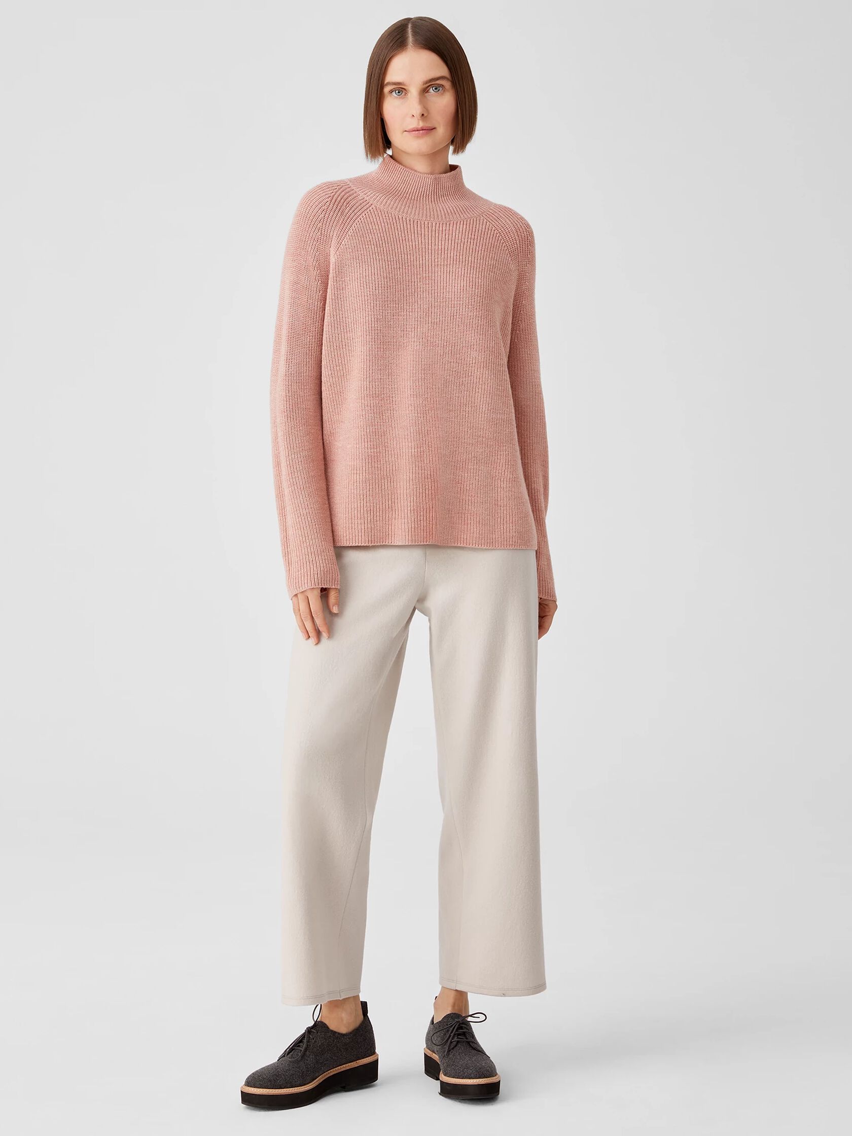 Merino Turtleneck Top in Responsible Wool