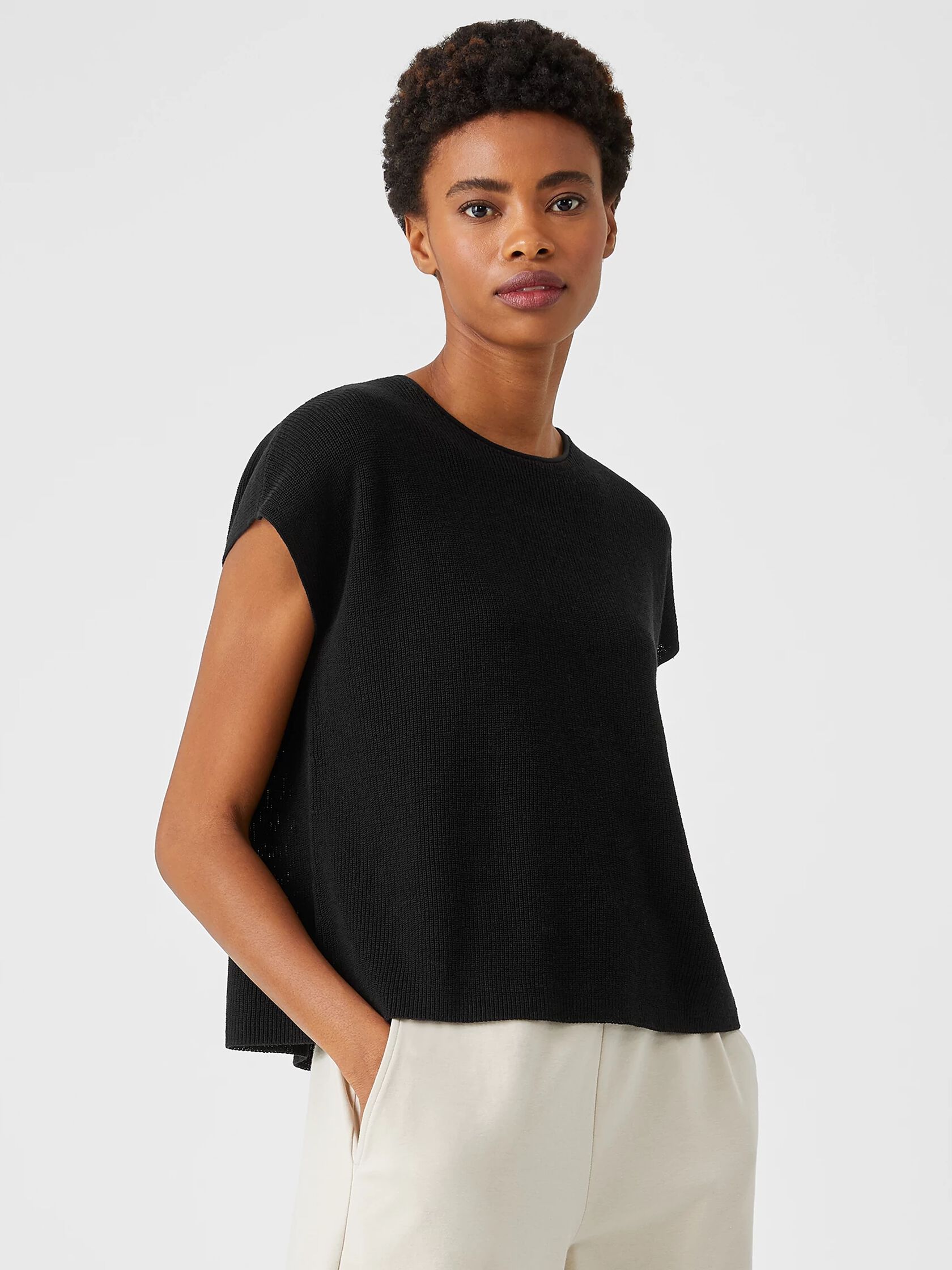 Organic Linen Cotton Square Top