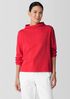 Garment-Dyed Terry Funnel Neck Top