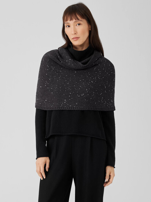 eileen fisher sequin dress Eileen Fisher Black Sequin Dress